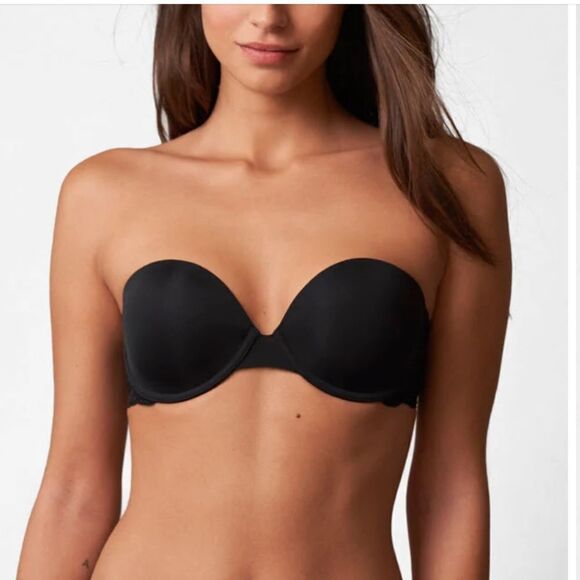 SKARLETT BLUE GODDESS BLACK MUTI WAY STRAPLESS BRA 36B NWT IN PKG - Picture 1 of 7
